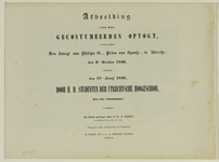 32595 Titelblad van de beschrijving van de maskerade van de studenten van de Utrechtse hogeschool op 17 juni 1846, ...